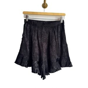 Sabina Musayev Jacquard Satin Floral Skip Shorts S